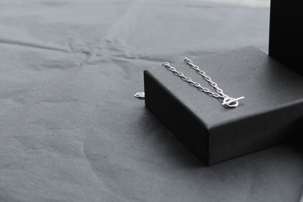 Oval Belcher Charm Necklace