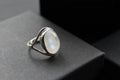 Oval Moonstone Silver Ring
