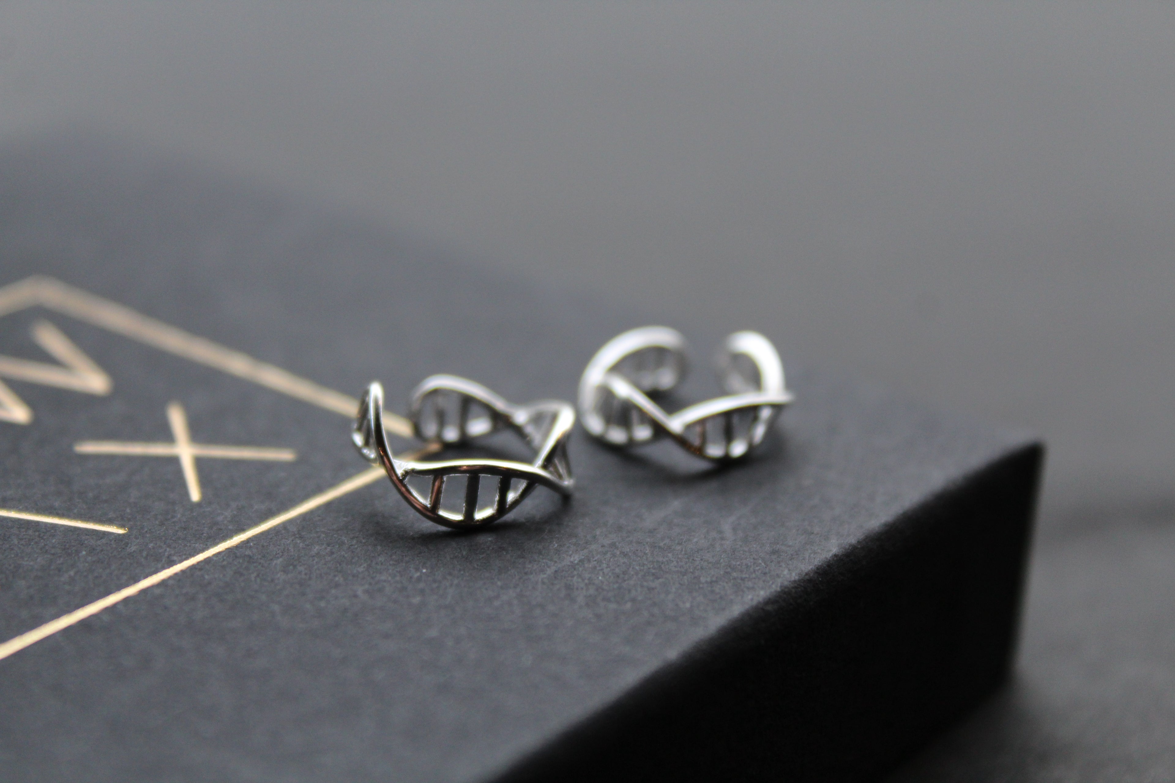 Pair of Barred Crossover Ear Cuffs