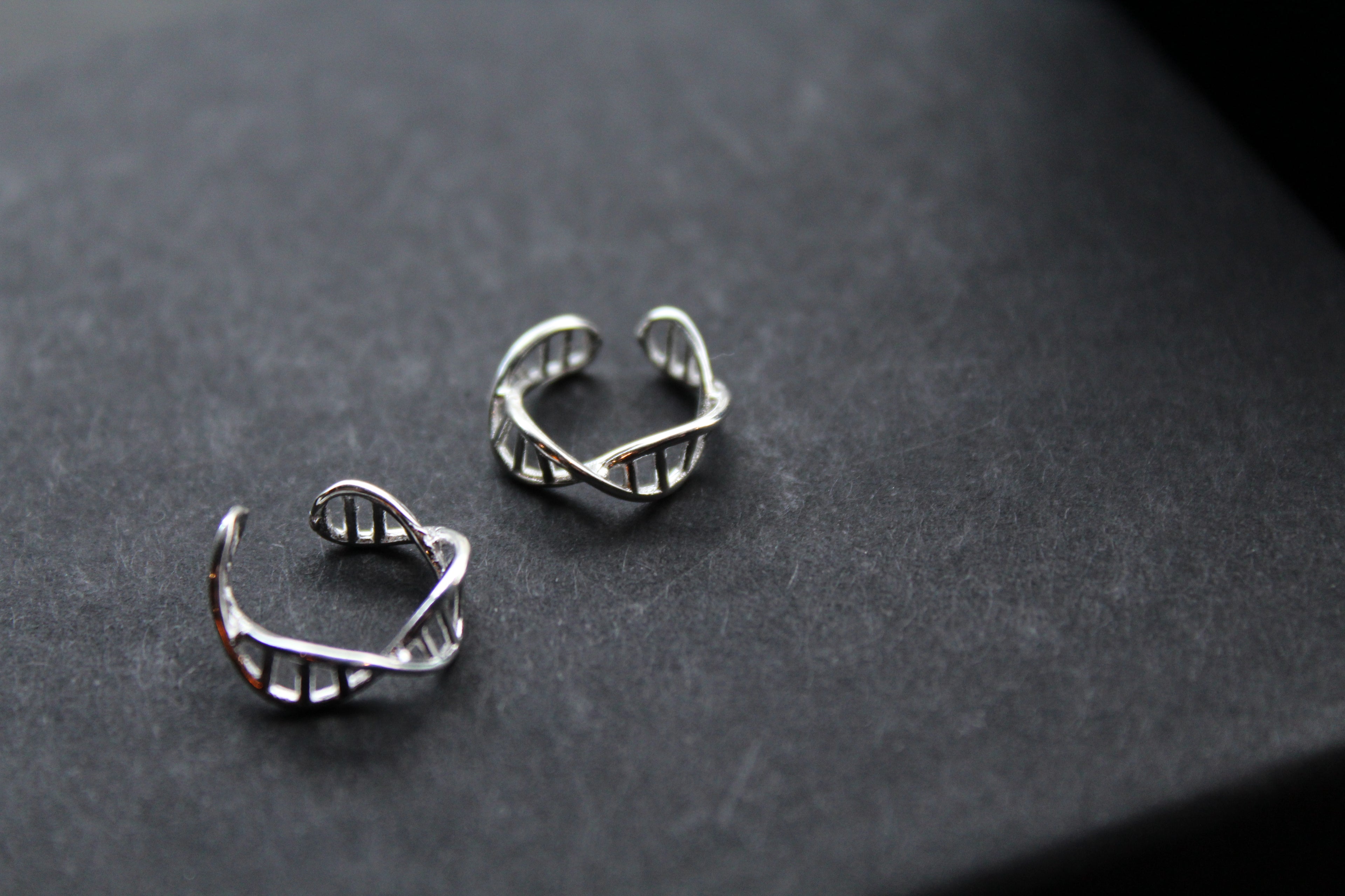 Pair of Barred Crossover Ear Cuffs
