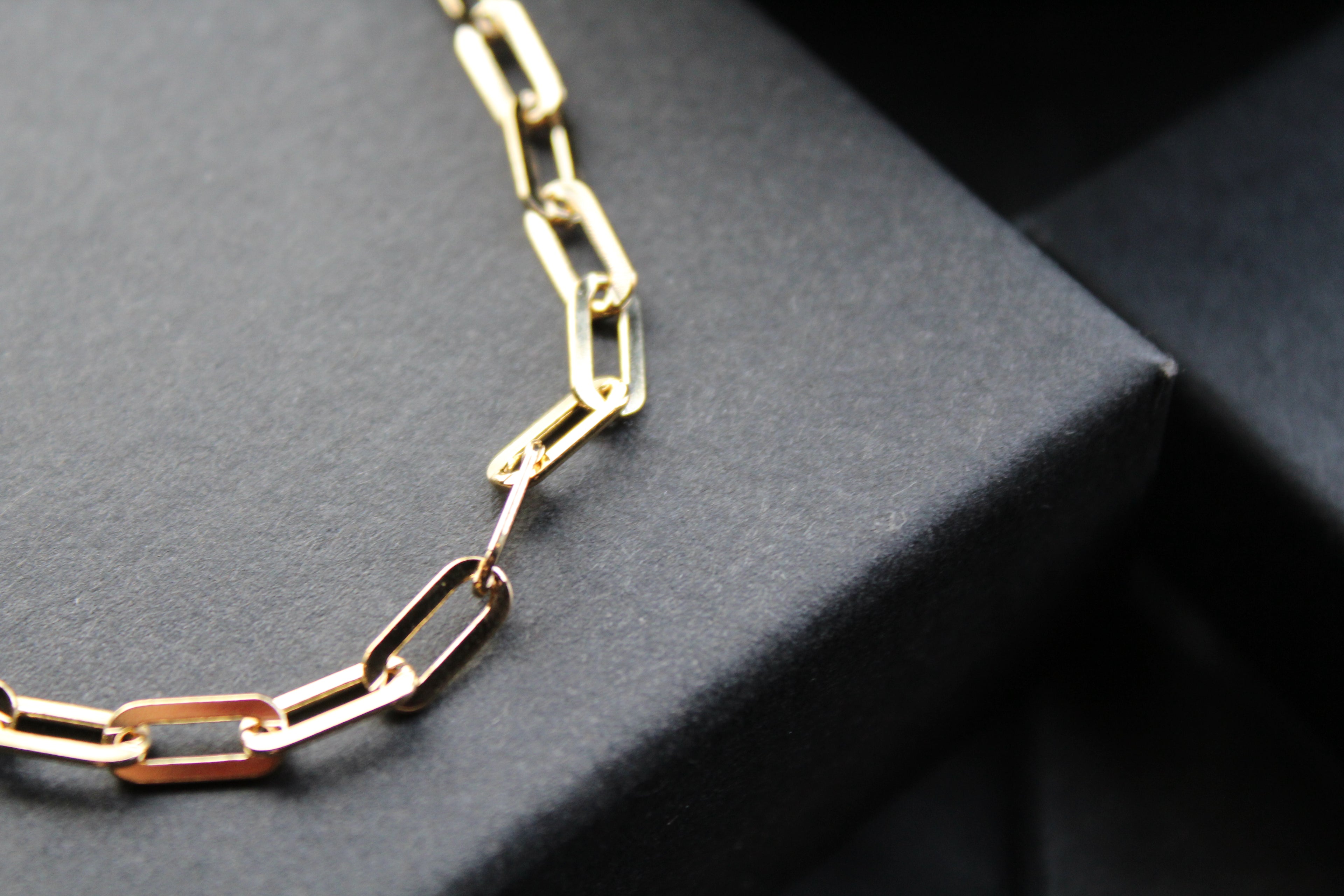 Paper Chain Link Gold Plated Bracelet