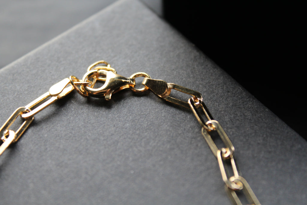Paper Chain Link Gold Plated Bracelet