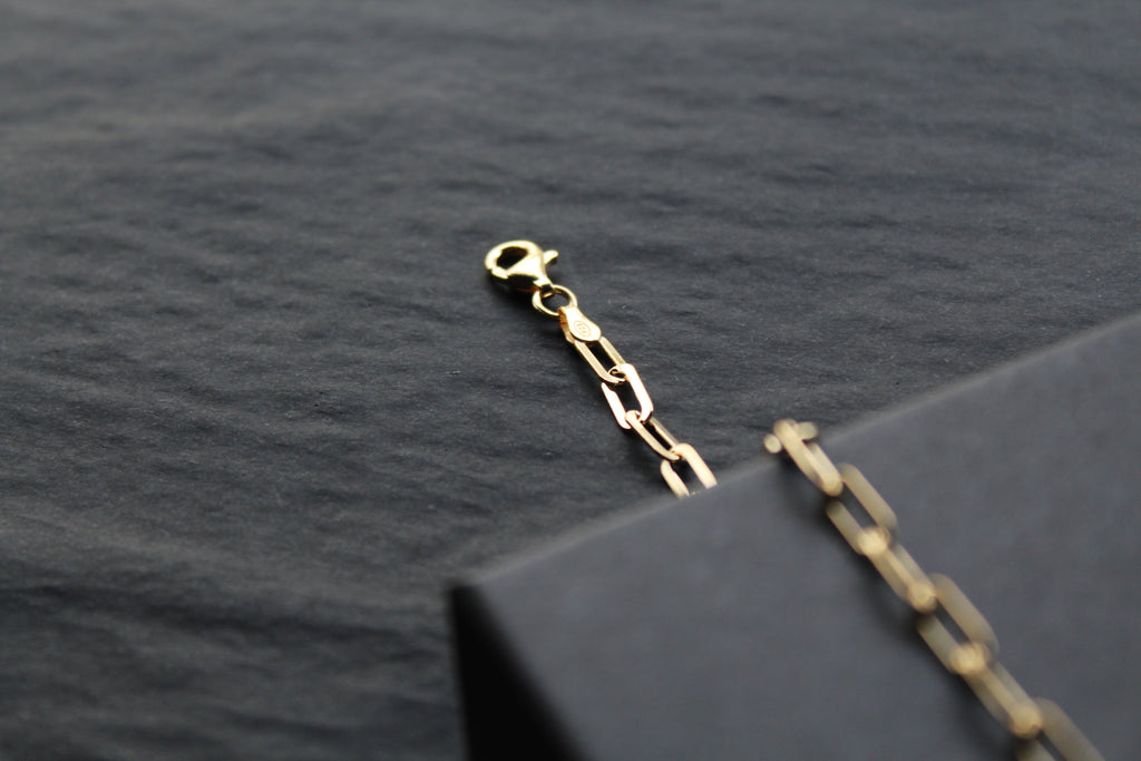 Paper Chain Link Gold Plated Bracelet