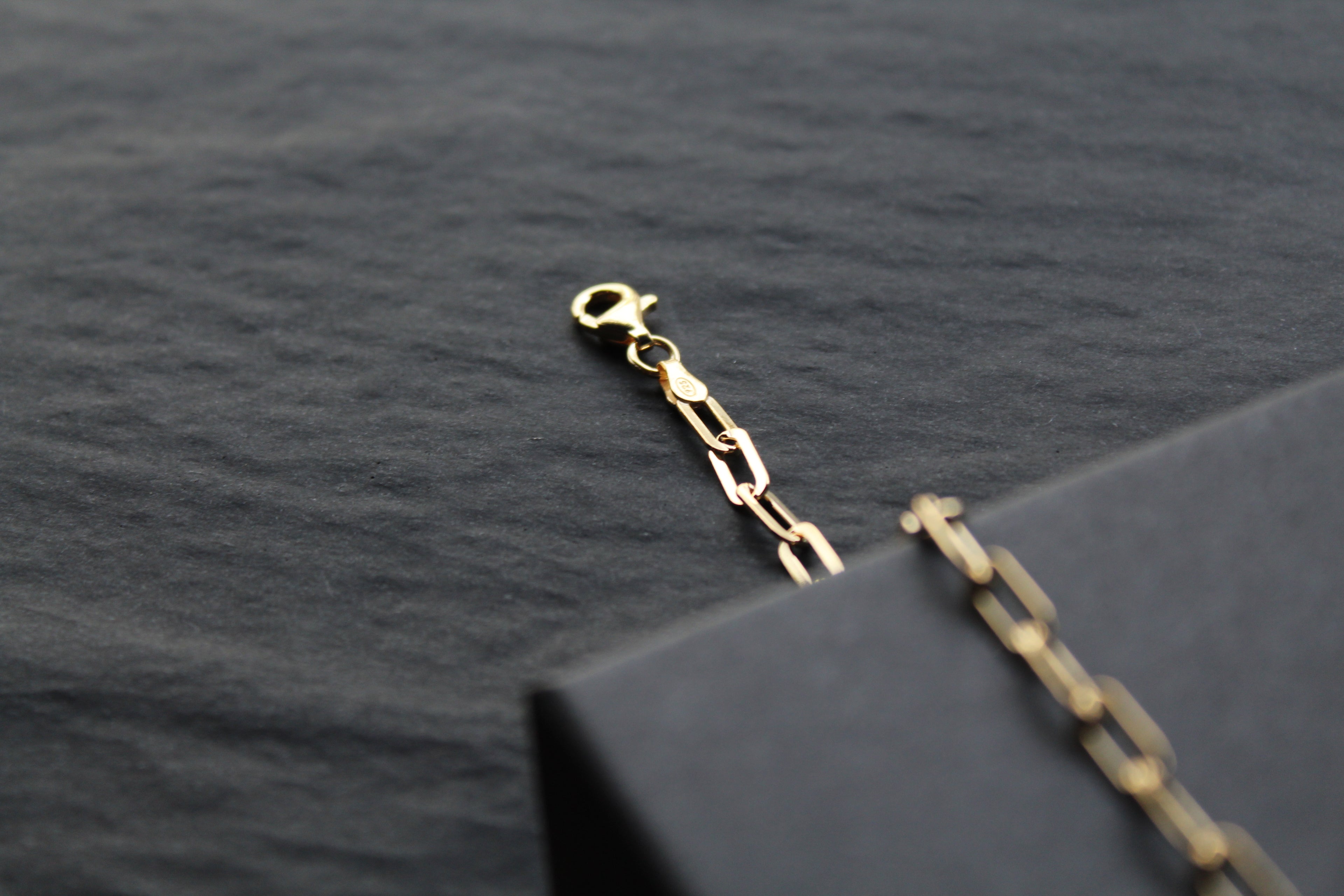 Paper Chain Link Gold Plated Bracelet