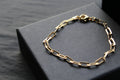 Paper Chain Link Gold Plated Bracelet