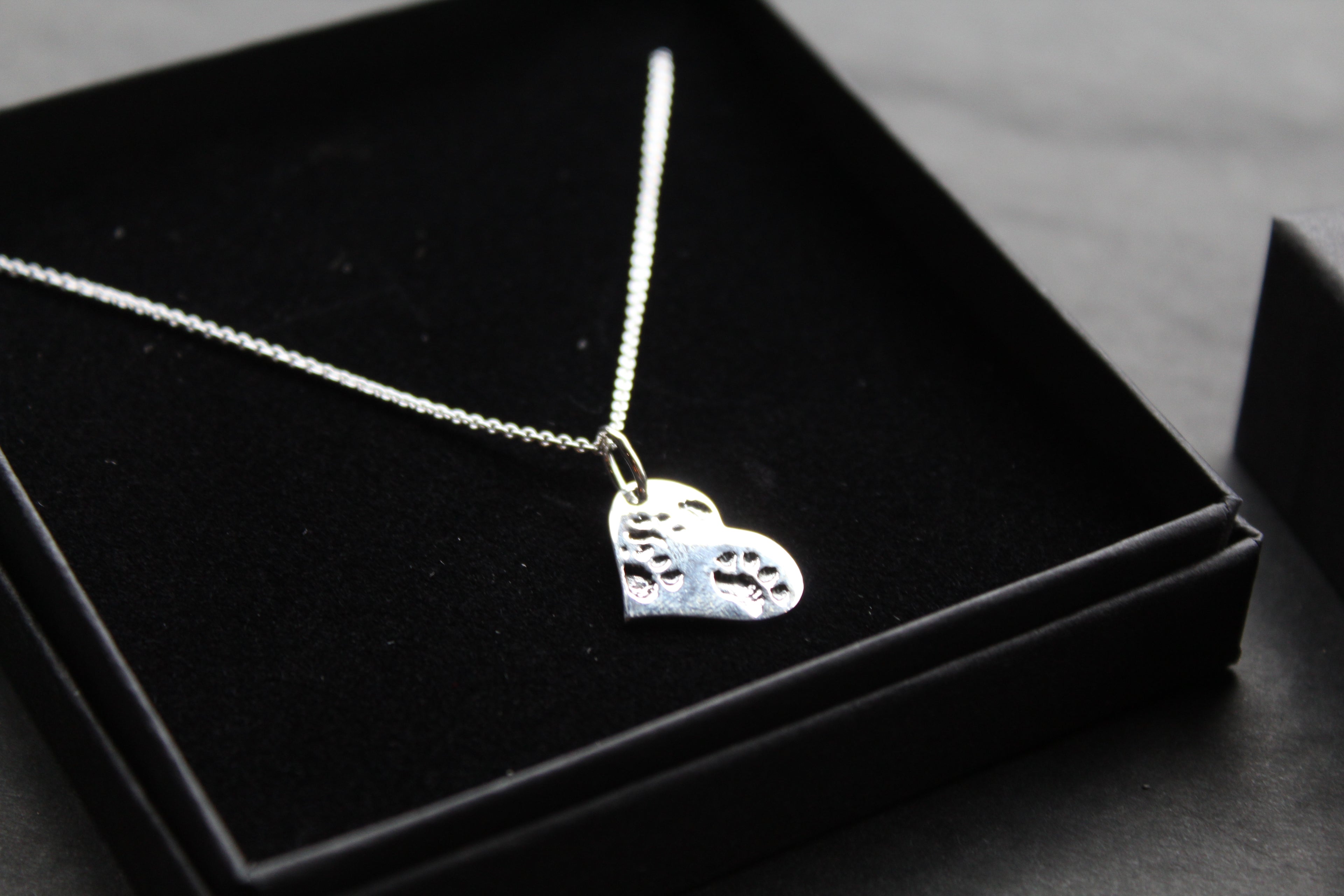 Paw Print Heart Necklace