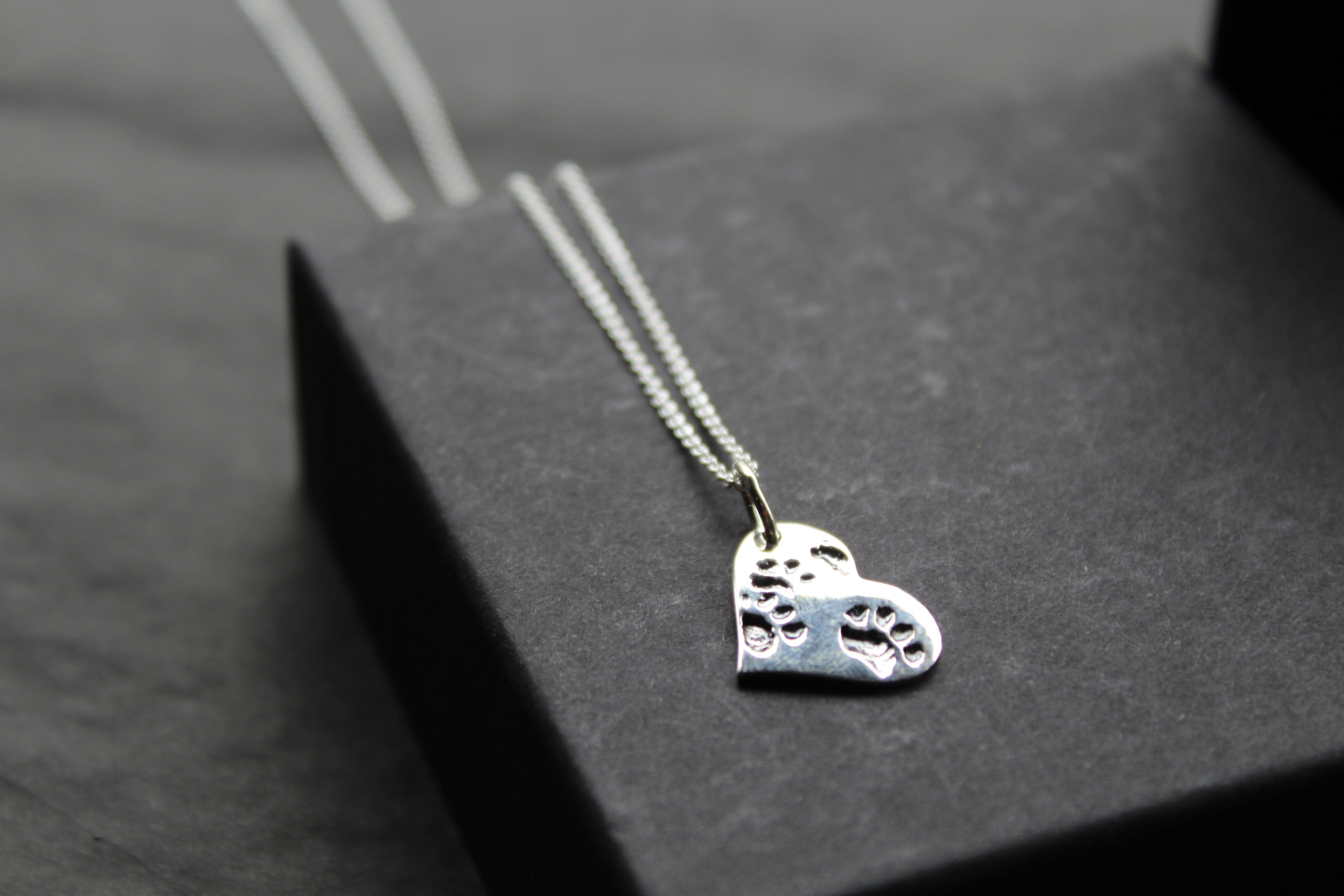 Paw Print Heart Necklace