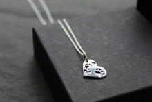 Load image into Gallery viewer, Paw Print Heart Necklace

