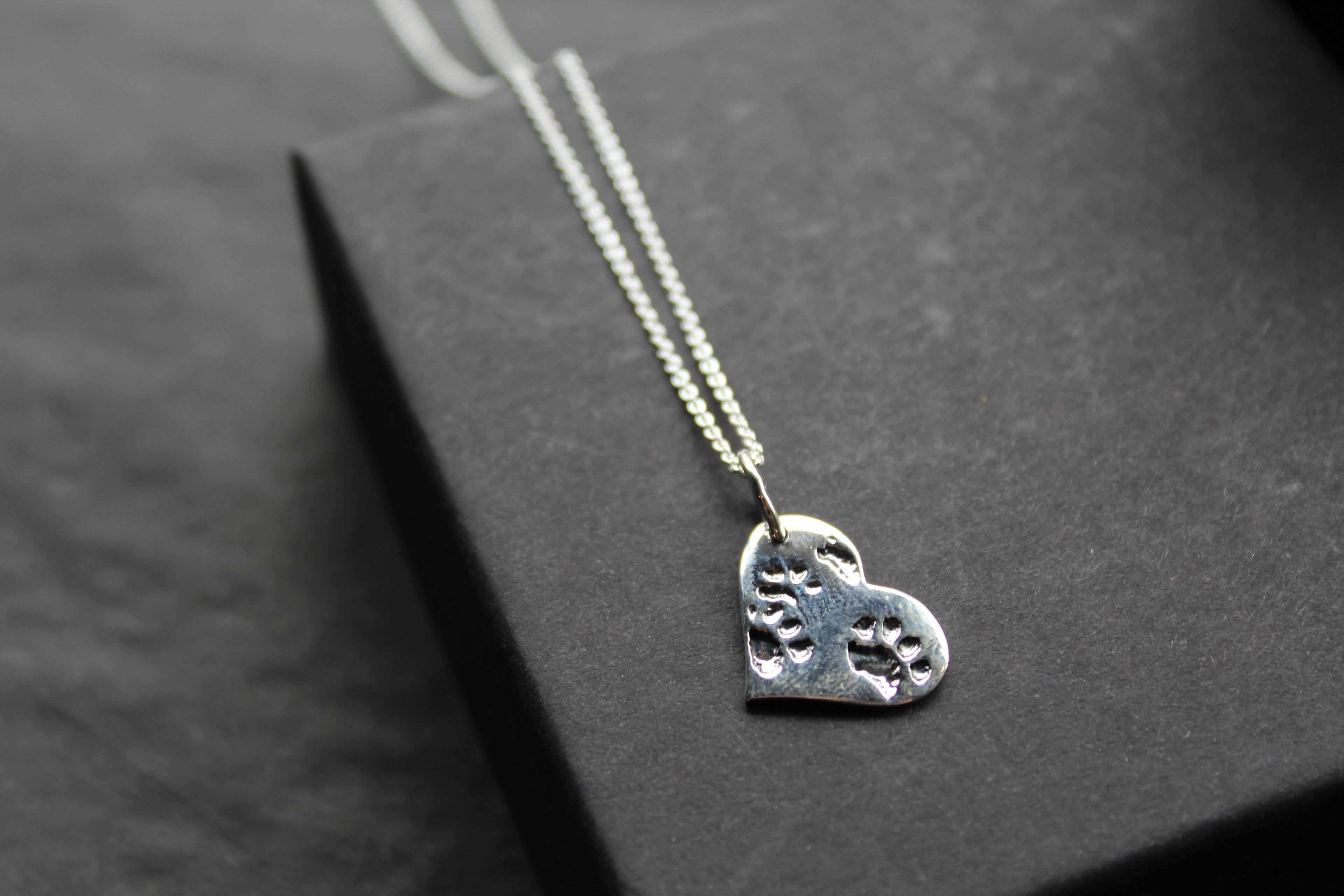 Paw Print Heart Necklace