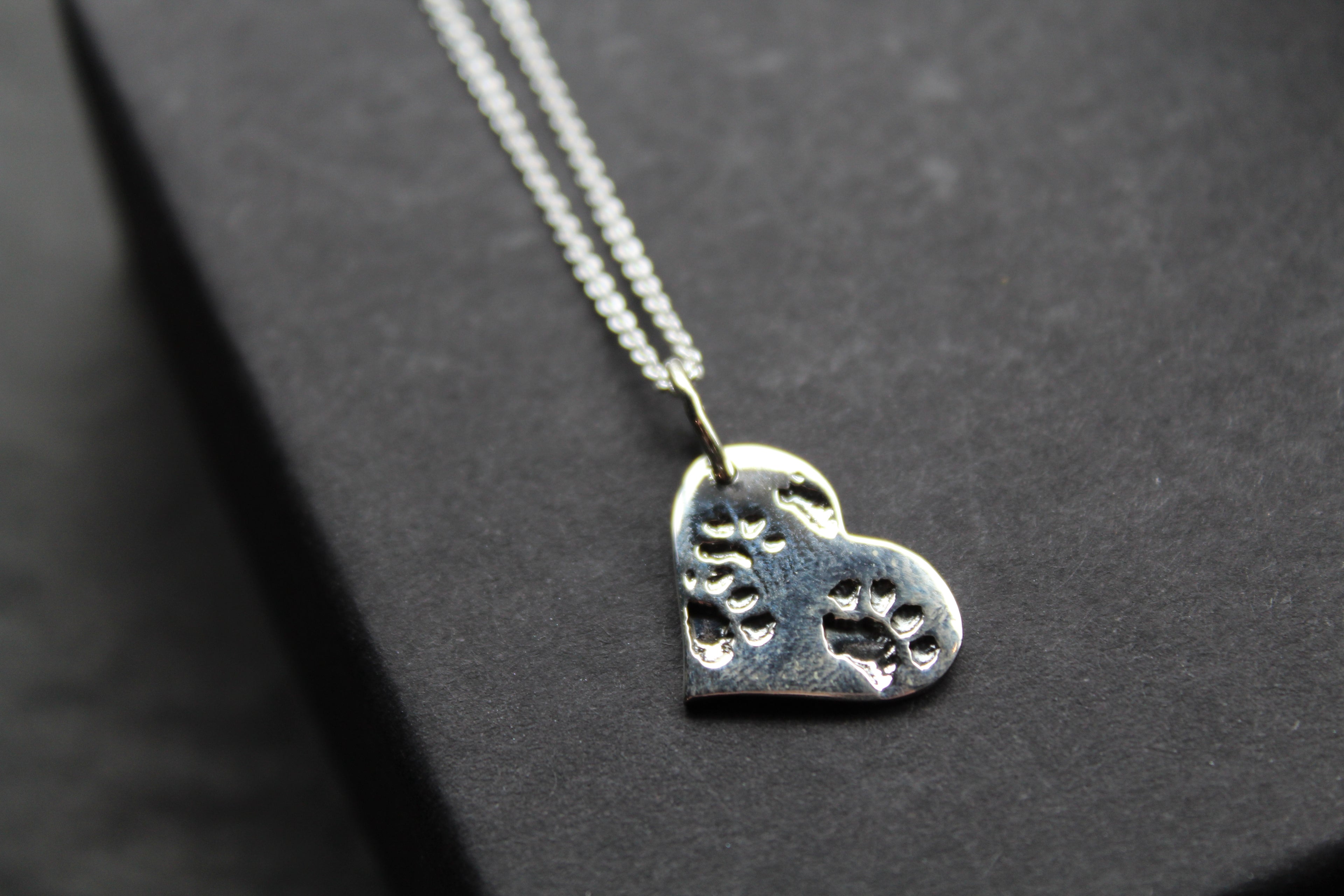 Paw Print Heart Necklace