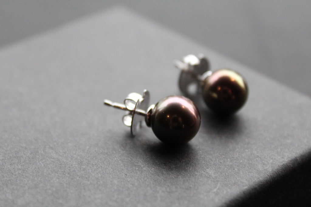 Peacock Pearl Studs