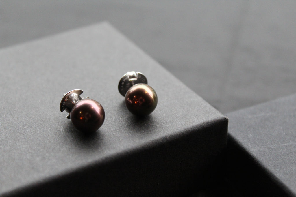 Peacock Pearl Studs