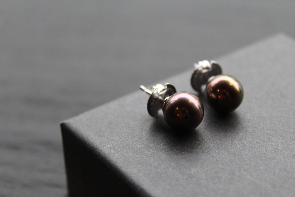 Peacock Pearl Studs