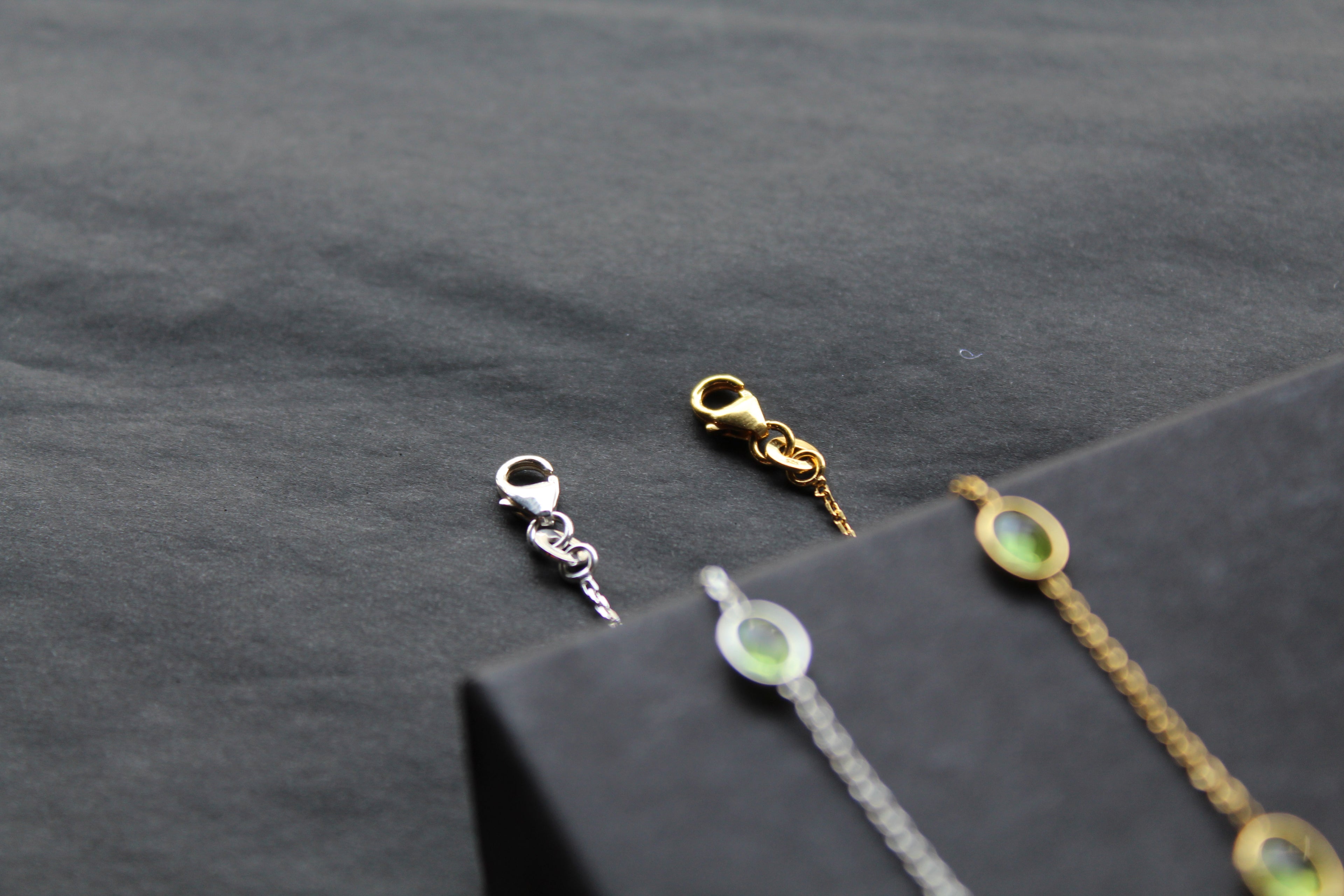 Peridot Cubic Zirconia Chain Bracelets