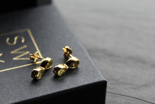 Load image into Gallery viewer, Peridot Double Drop Earrings Sterling Silver with Gold Plate
