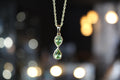 Peridot Double Drop Pendant and Chain