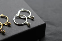 Load image into Gallery viewer, Peridot Green Cubic Zirconia Hoops

