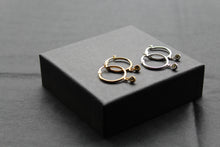 Load image into Gallery viewer, Peridot Green Cubic Zirconia Hoops
