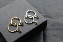 Load image into Gallery viewer, Peridot Green Cubic Zirconia Hoops
