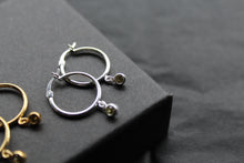 Load image into Gallery viewer, Peridot Green Cubic Zirconia Hoops
