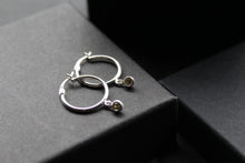Load image into Gallery viewer, Peridot Green Cubic Zirconia Hoops
