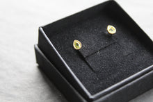 Load image into Gallery viewer, Peridot Green Gold Plate Studs
