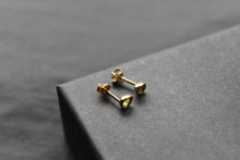Load image into Gallery viewer, Peridot Green Gold Plate Studs
