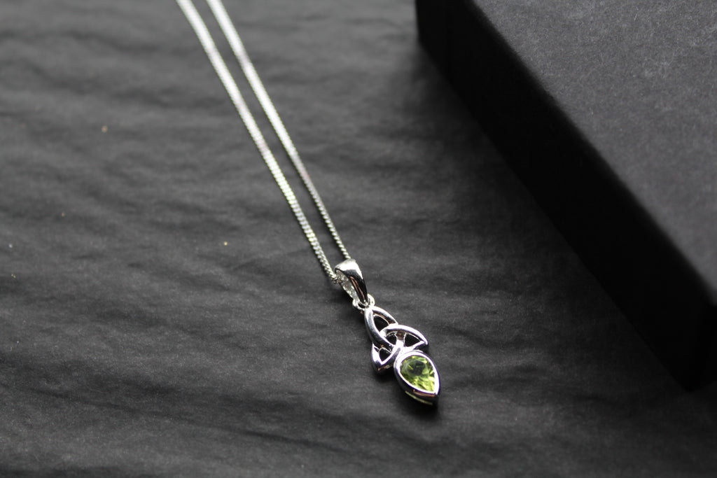 Peridot Trinity Knot Necklace