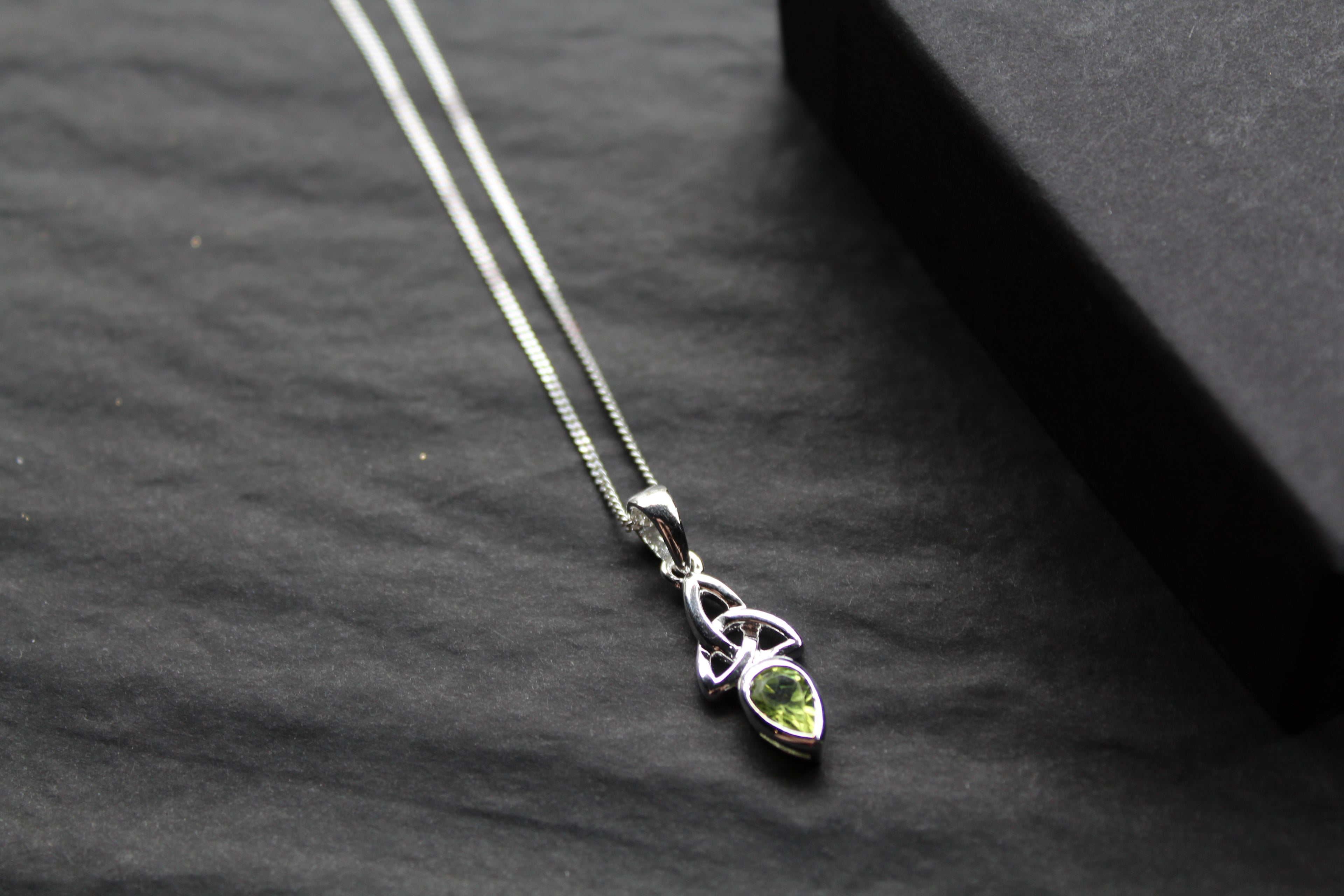 Peridot Trinity Knot Necklace