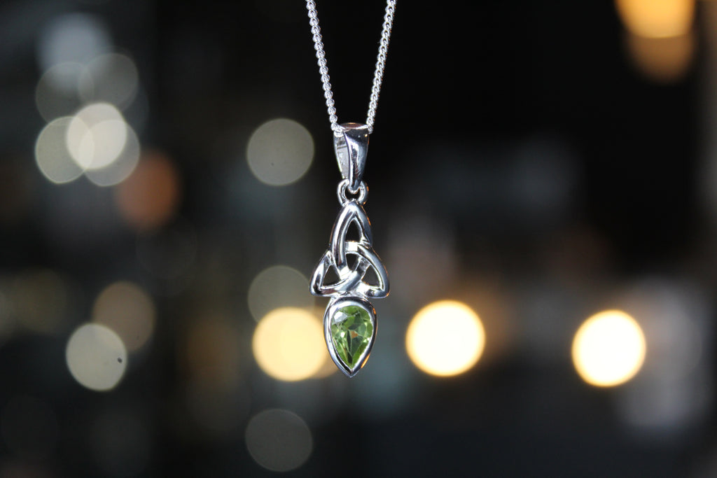 Peridot Trinity Knot Necklace