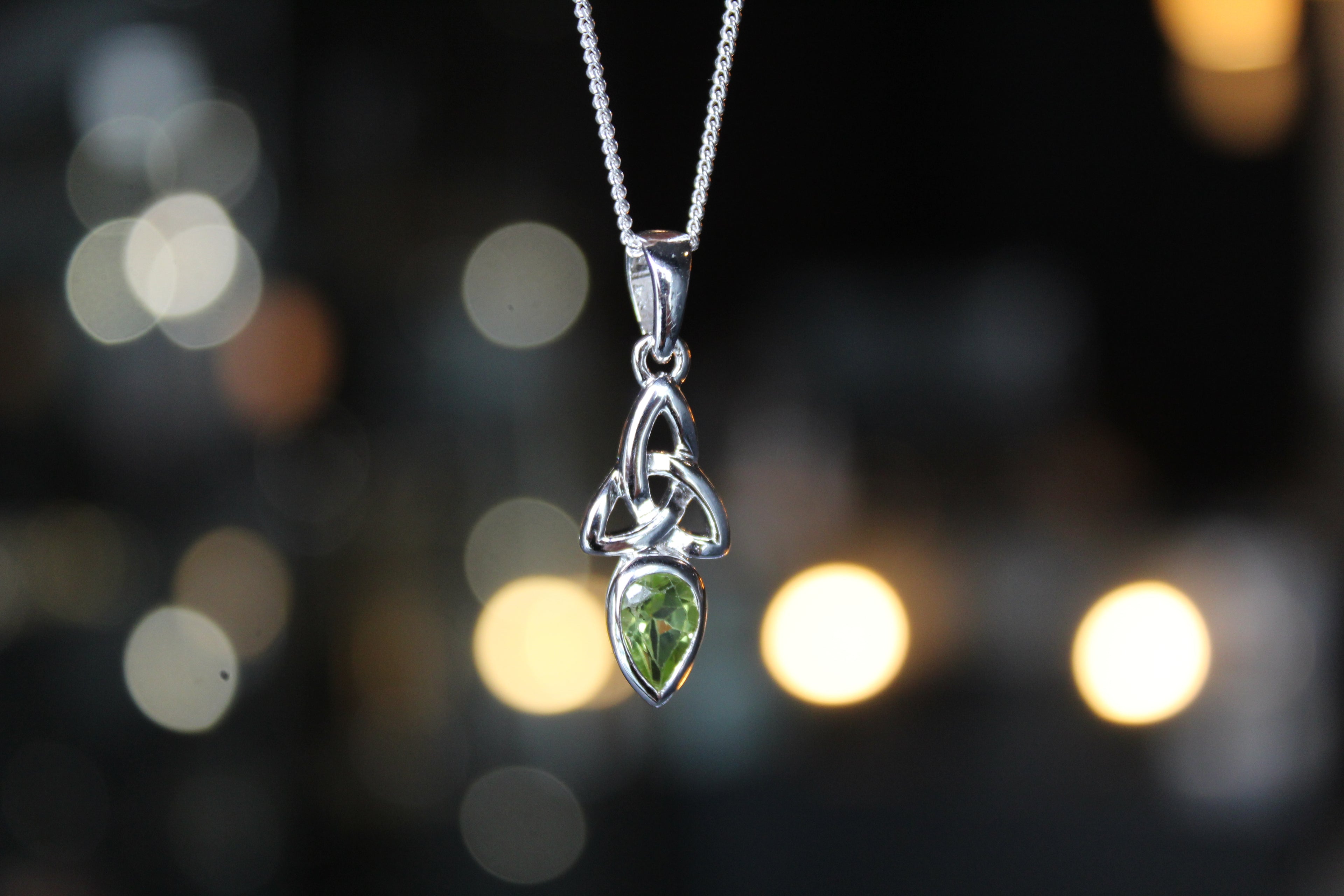 Peridot Trinity Knot Necklace