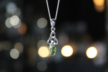 Load image into Gallery viewer, Peridot Trinity Knot Necklace
