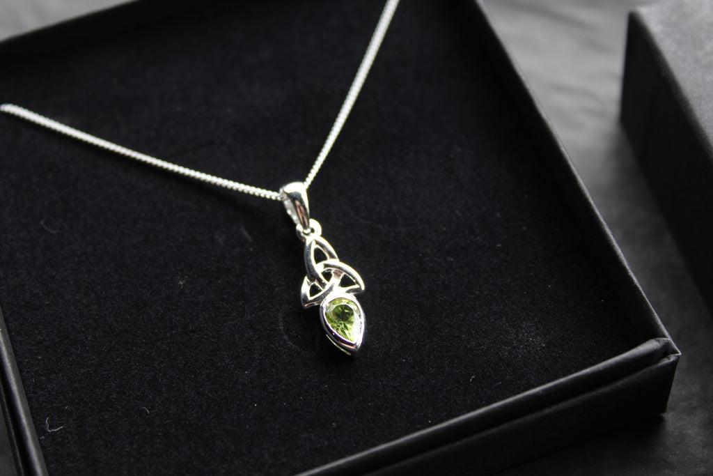 Peridot Trinity Knot Necklace