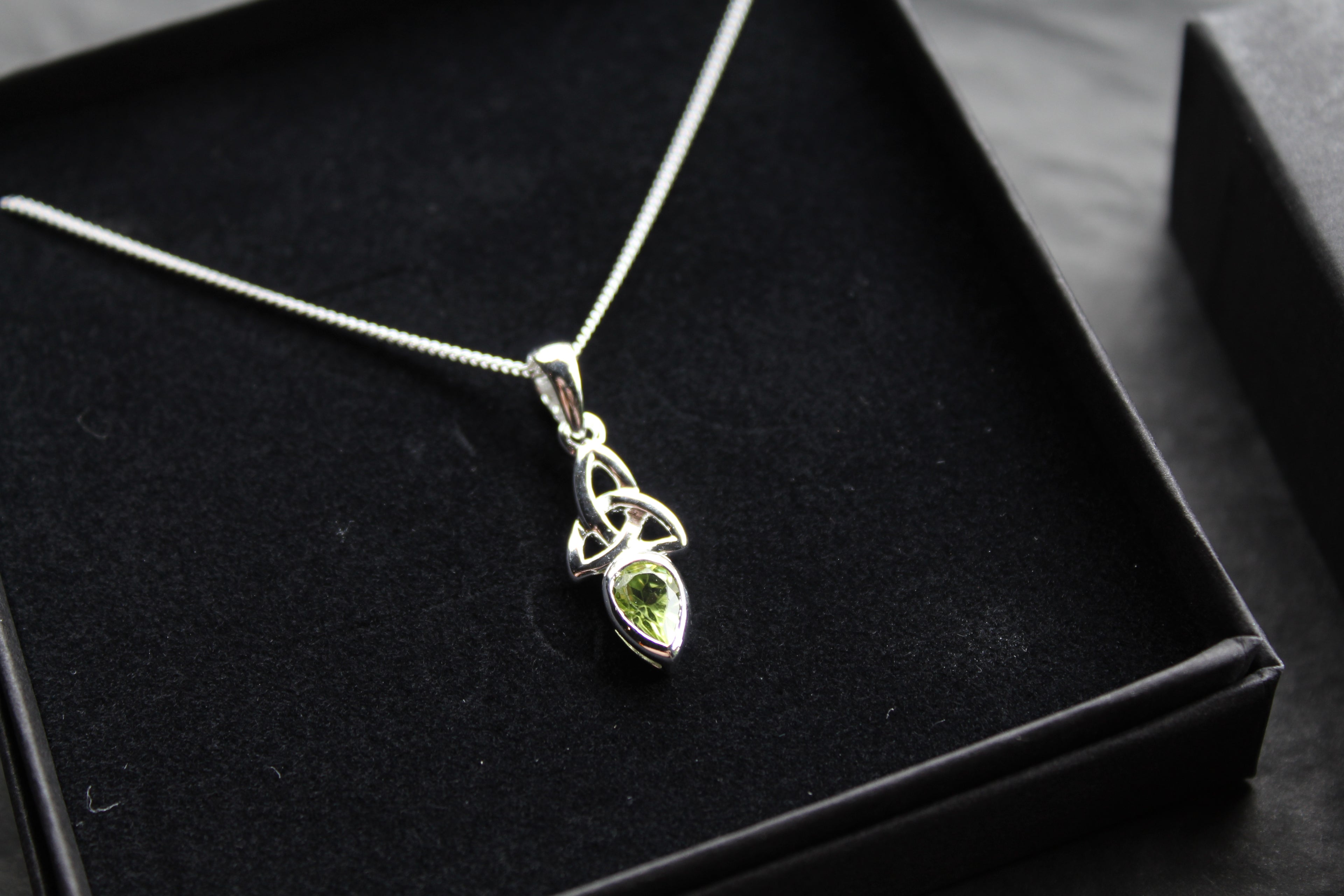 Peridot Trinity Knot Necklace