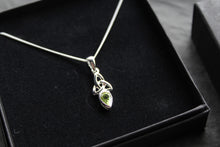 Load image into Gallery viewer, Peridot Trinity Knot Necklace
