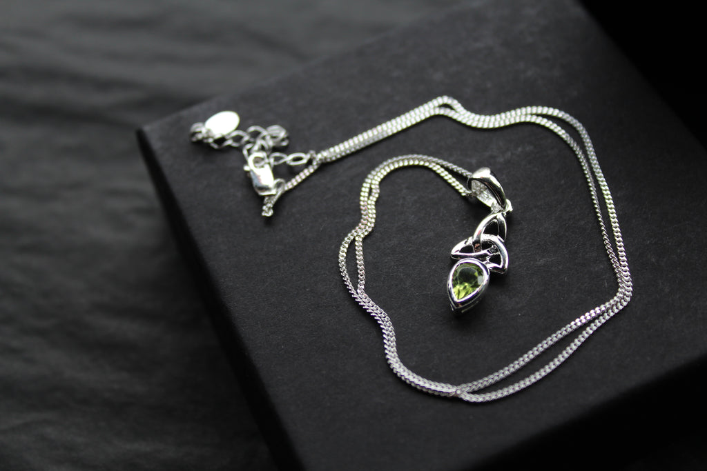 Peridot Trinity Knot Necklace