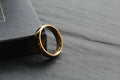 Gold Tone Unisex Tungsten Carbide Wedding Band Ring