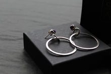 Load image into Gallery viewer, Purple Mohave Turquoise Stud with Large Hoop
