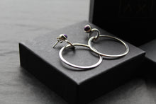 Load image into Gallery viewer, Purple Mohave Turquoise Stud with Large Hoop
