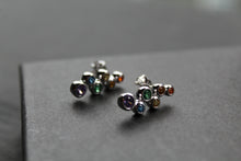 Load image into Gallery viewer, Rainbow Cubic Zirconia Bubbles Drop Earrings
