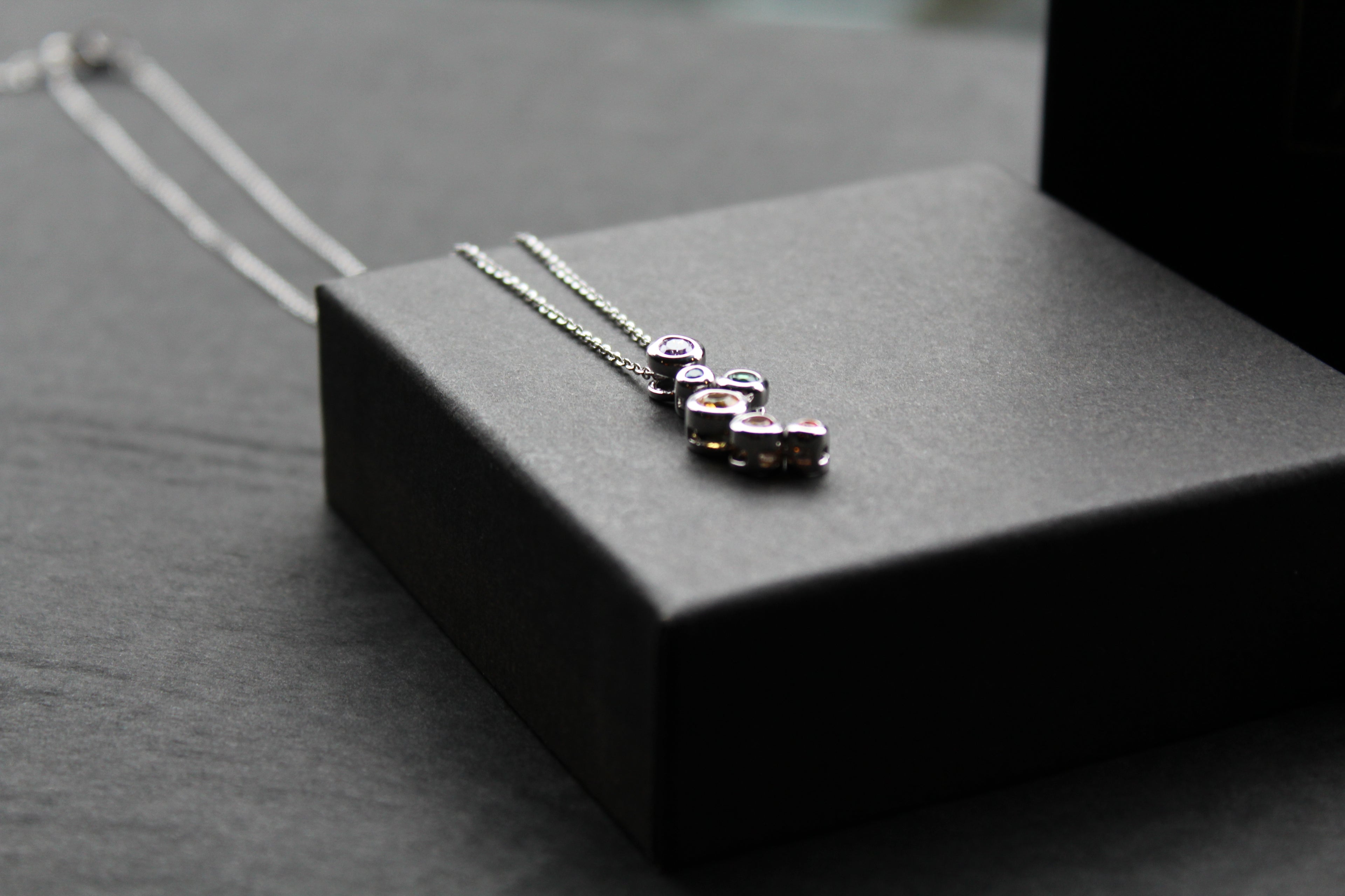 Rainbow Cubic Zirconia Bubbles Pendant