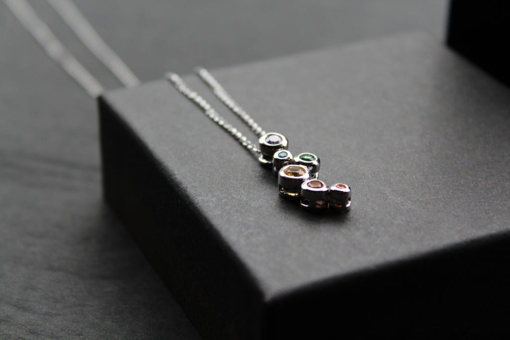 Rainbow Cubic Zirconia Bubbles Pendant