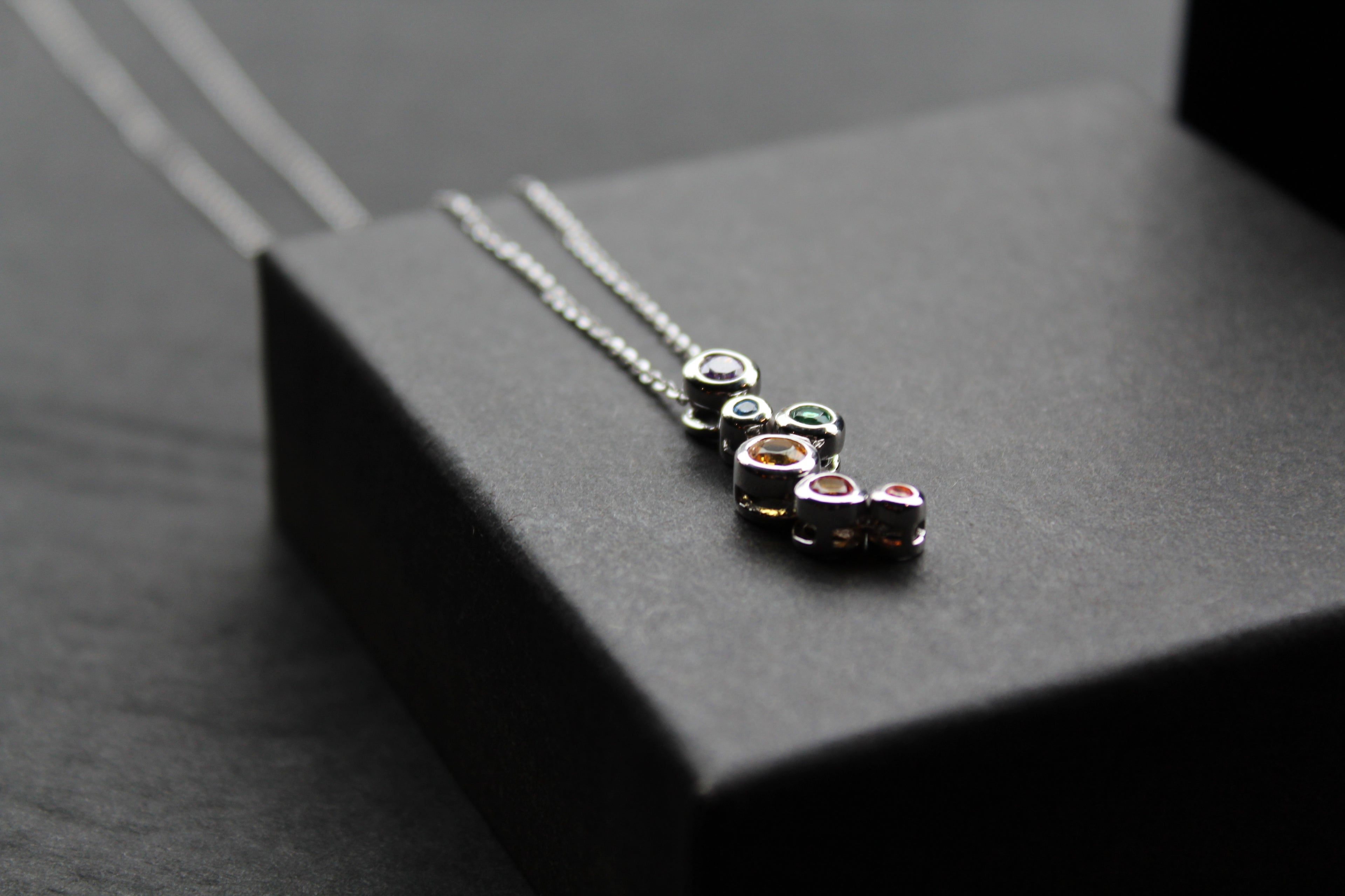 Rainbow Cubic Zirconia Bubbles Pendant