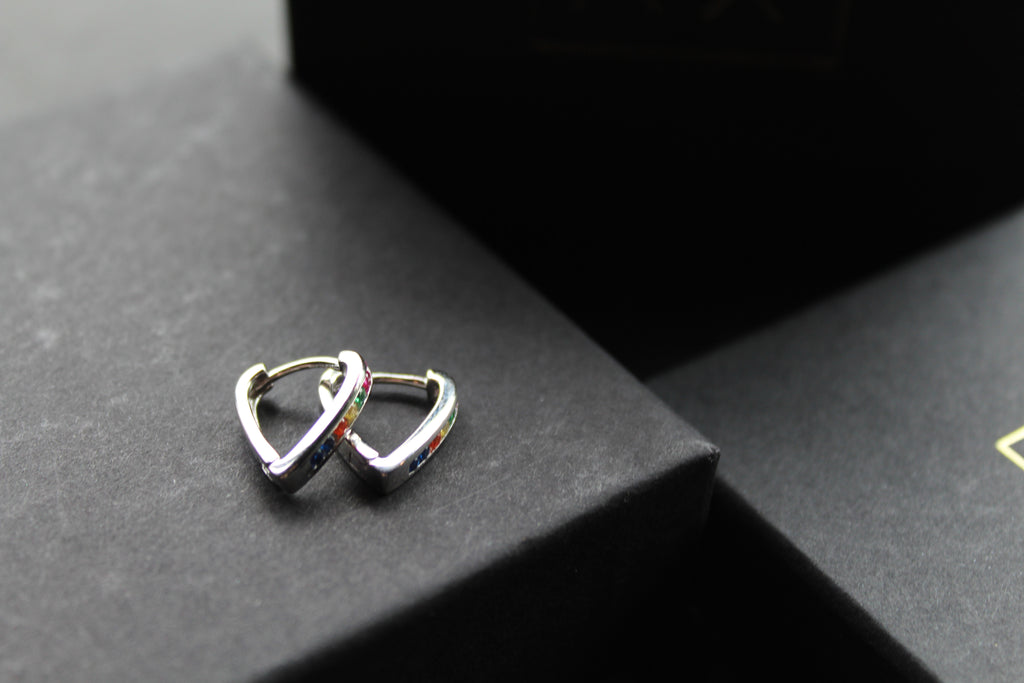 Rainbow Cubic Zirconia Earrings