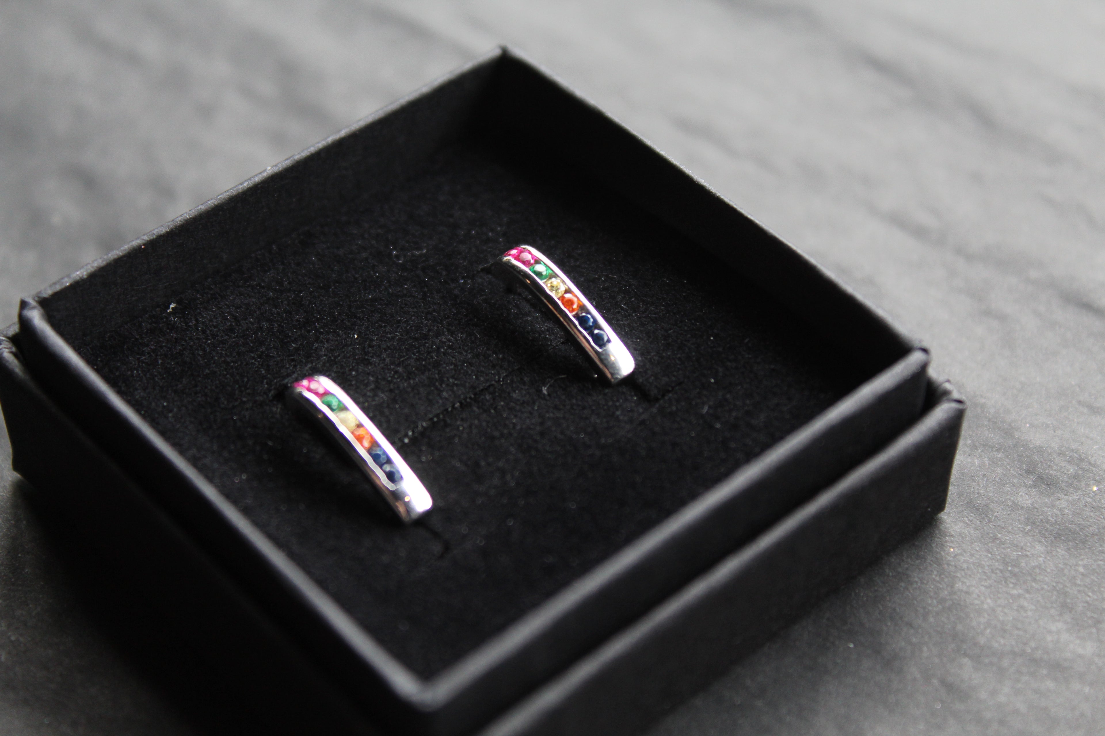 Rainbow Cubic Zirconia Earrings