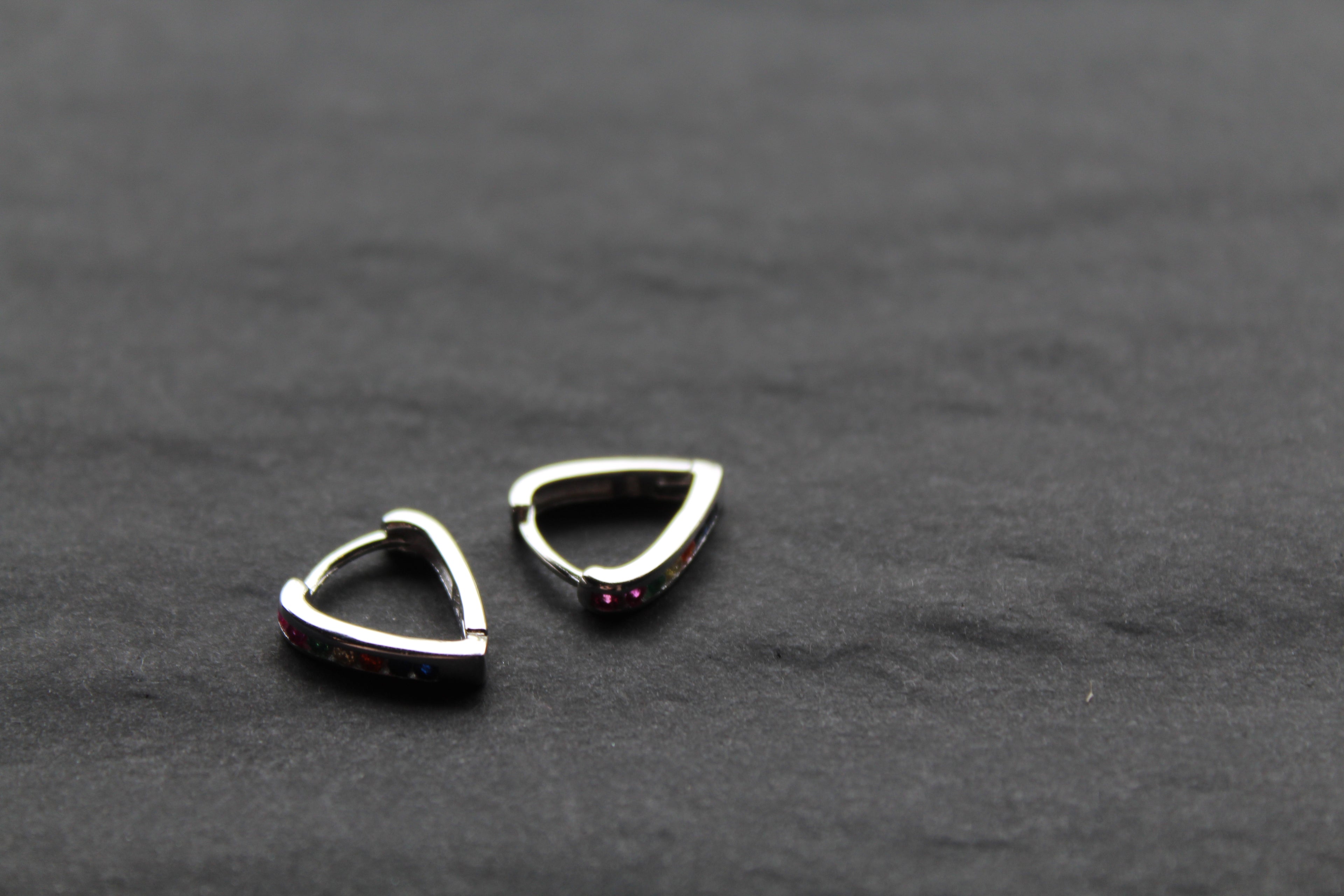 Rainbow Cubic Zirconia Earrings