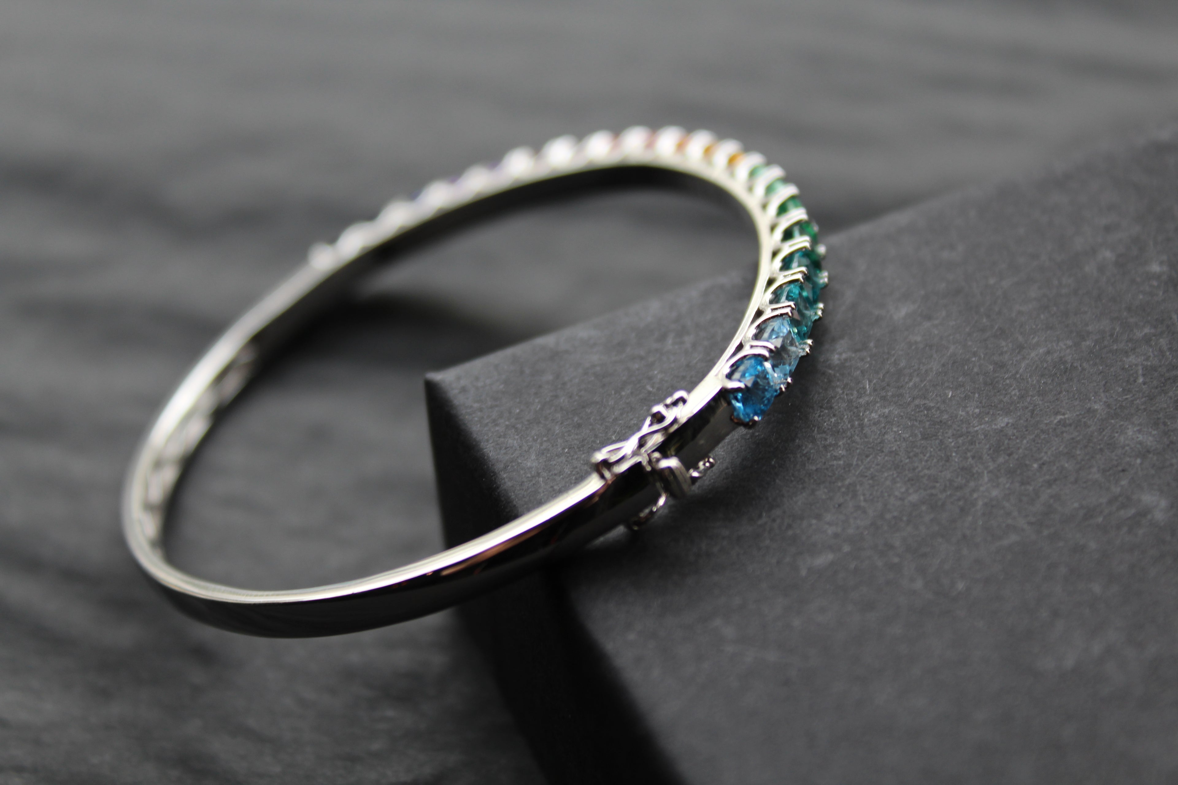 Rainbow Silver Bangle