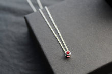 Load image into Gallery viewer, Ruby Red CZ July Birthstone Necklace
