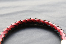 Load image into Gallery viewer, Red with Black Edge Leather Bracelet
