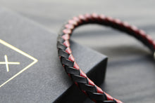 Load image into Gallery viewer, Red with Black Edge Leather Bracelet
